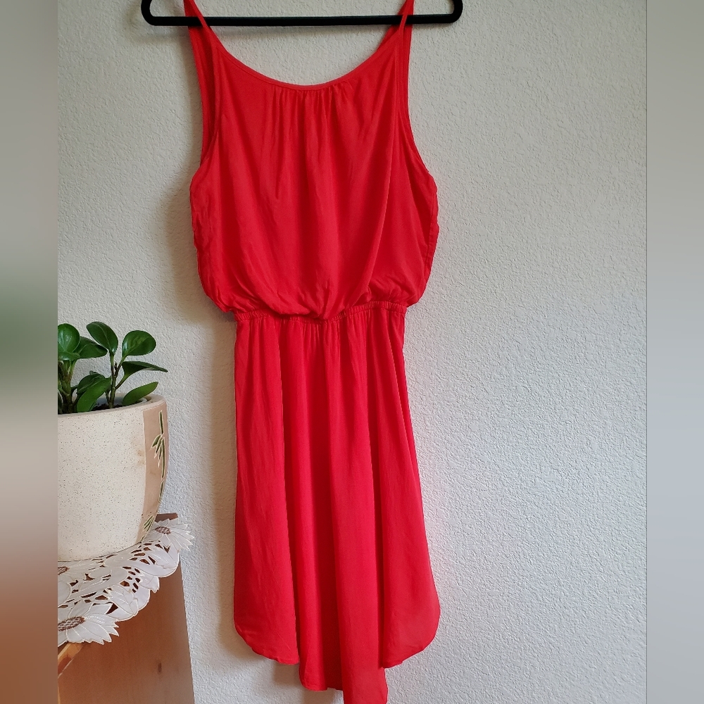 Splendid red kerchief bottom dress. NWOT